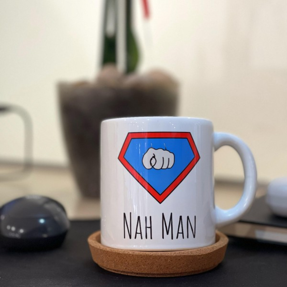 Ivart Nah Man- Süper Kahraman Tasarım Baskılı Premium Beyaz Porselen Kupa Bardak - 300 ml Fincan / Bardak / Kahve Takımı Fiyatı