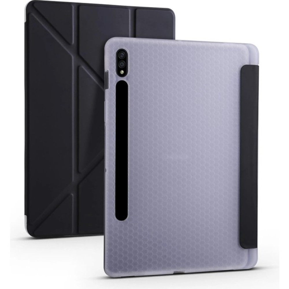 Ivoomi Ivoomi samsung Galaxy Tab S7 Fe/s7 S8 Plus T970/X800/T733/T737/T736 12.4"kalemlikli Trifolding Kılıf - Siyah Tablet Kılıfı Fiyatı