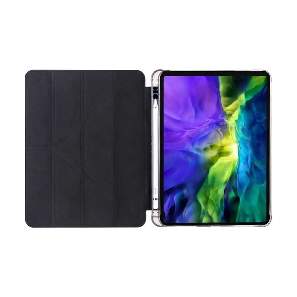 Ivoomi Samsung Galaxy Tab S6 Lite Sm P610 10.4" Kılıf Kalem Bölmeli Tri Folding Smart Standlı Pu Deri Arkası Yumuşak 360 Tam Koruma Ivoomi - Siyah Tablet Kılıfı Fiyatı