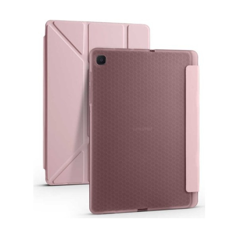 Ivoomi Samsung Galaxy Tab S6 Lite Sm P610 10.4" Kılıf Kalem Bölmeli Tri Folding Smart Standlı Pu Deri Arkası Yumuşak 360 Tam Koruma Rose Goldıvoomi Tablet Kılıfı Fiyatı