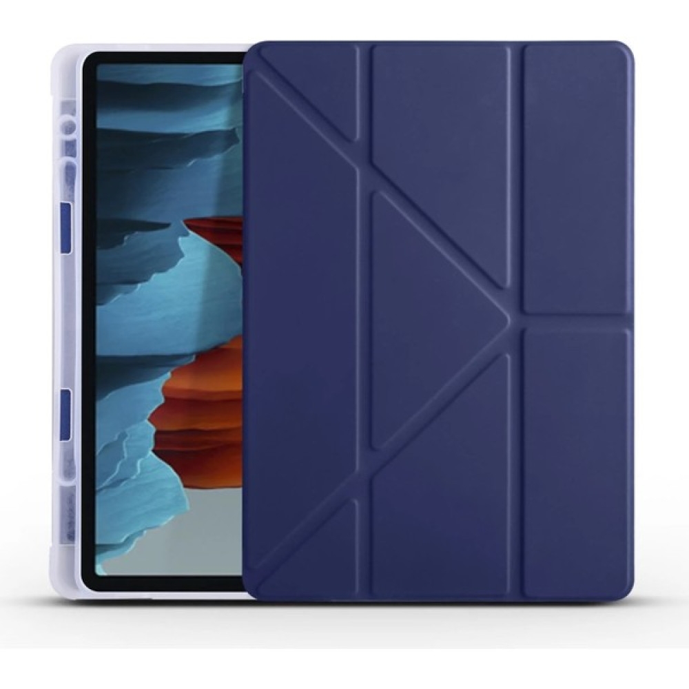 Ivoomi Samsung Galaxy Tab S9 /S9 Fe 10,9 Inç "kalemlikli Trifolding Kılıf 3 Katlamalı Standlı Uyku Modlu - 5 - Lacivert Tablet Kılıfı Fiyatı