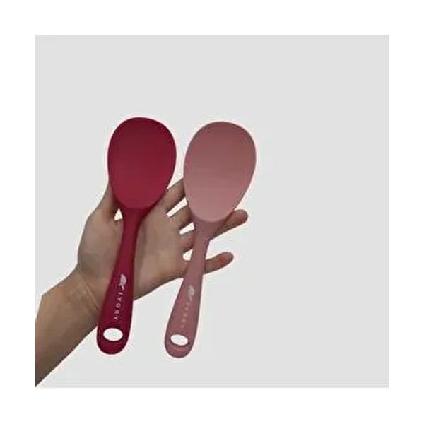 Ivory Silikon Yanmaz Yapışmaz Kaşık Seti 2'li Koyu-Toz Pembe Çatal / Kaşık / Bıçak Takımları Fiyatı