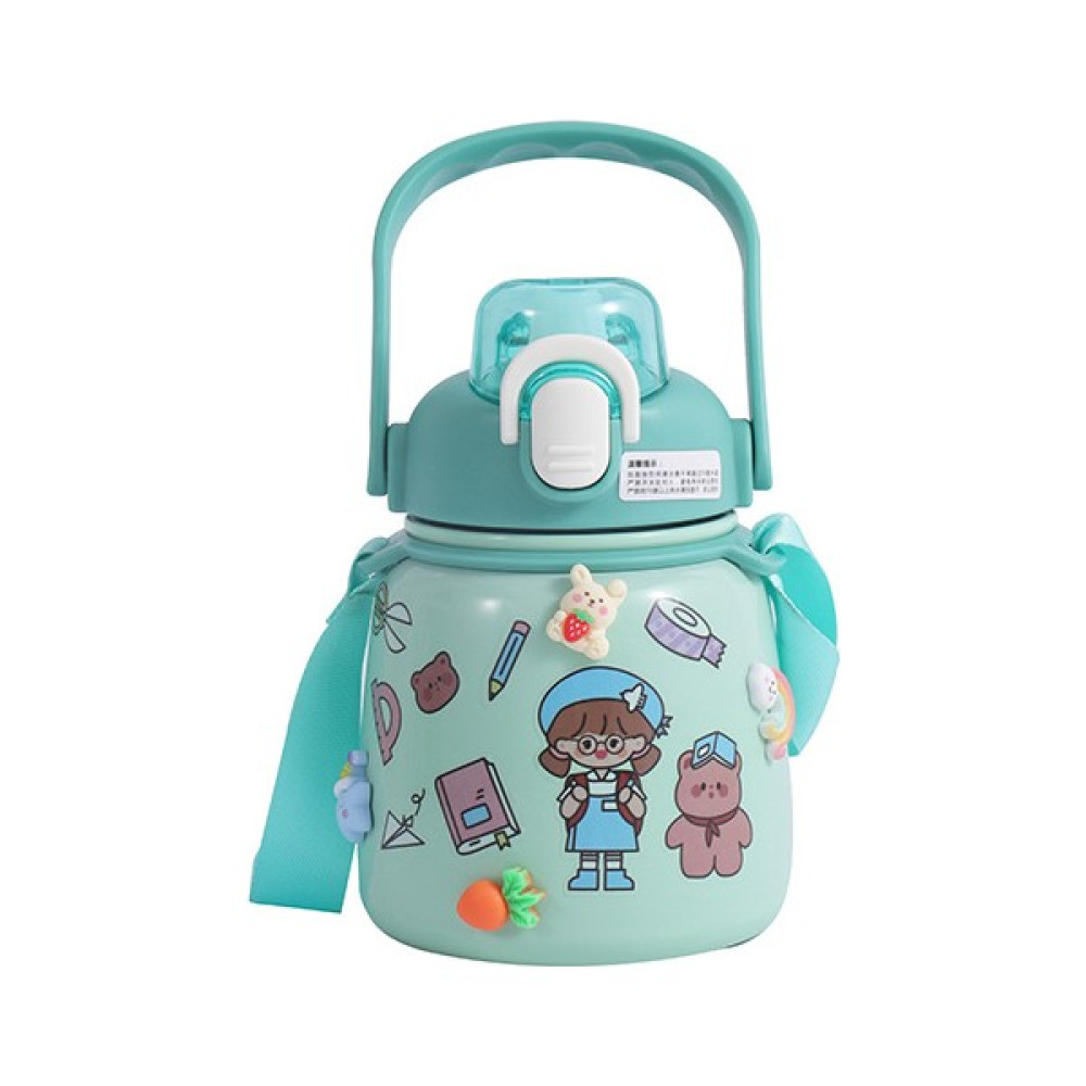 Ivy Stationery Paslanmaz Çelik Büyük Kapasiteli Su Bardağı (Yurt Dışından) - Yeşil - Öğrenci Suluk Fiyatı