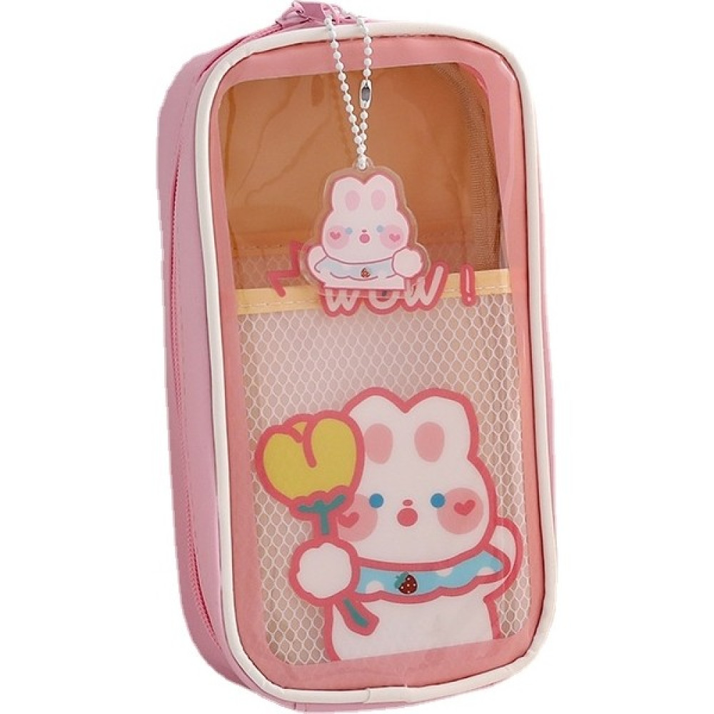 Ivy Stationery Şeffaf Büyük Kapasiteli Öğrenci Kalem Kutusu - Pembe (Yurt Dışından) - 1 Adet Kalemlik (Kalem Kutusu) Fiyatı