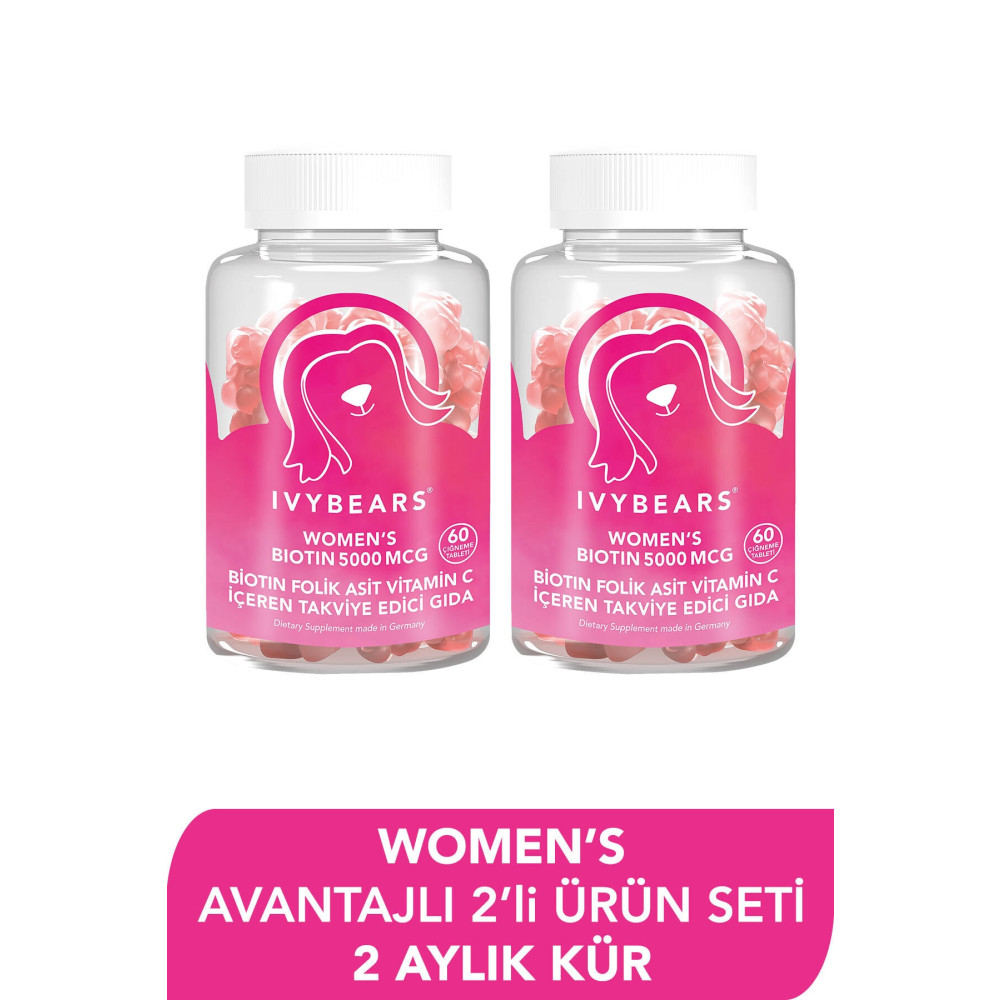 IvyBears Kadın Saç Vitamini Biotin 5000 Mcg 120 Tablet Saç Bakım Maskeleri & Serumlar & Spreyler Fiyatı