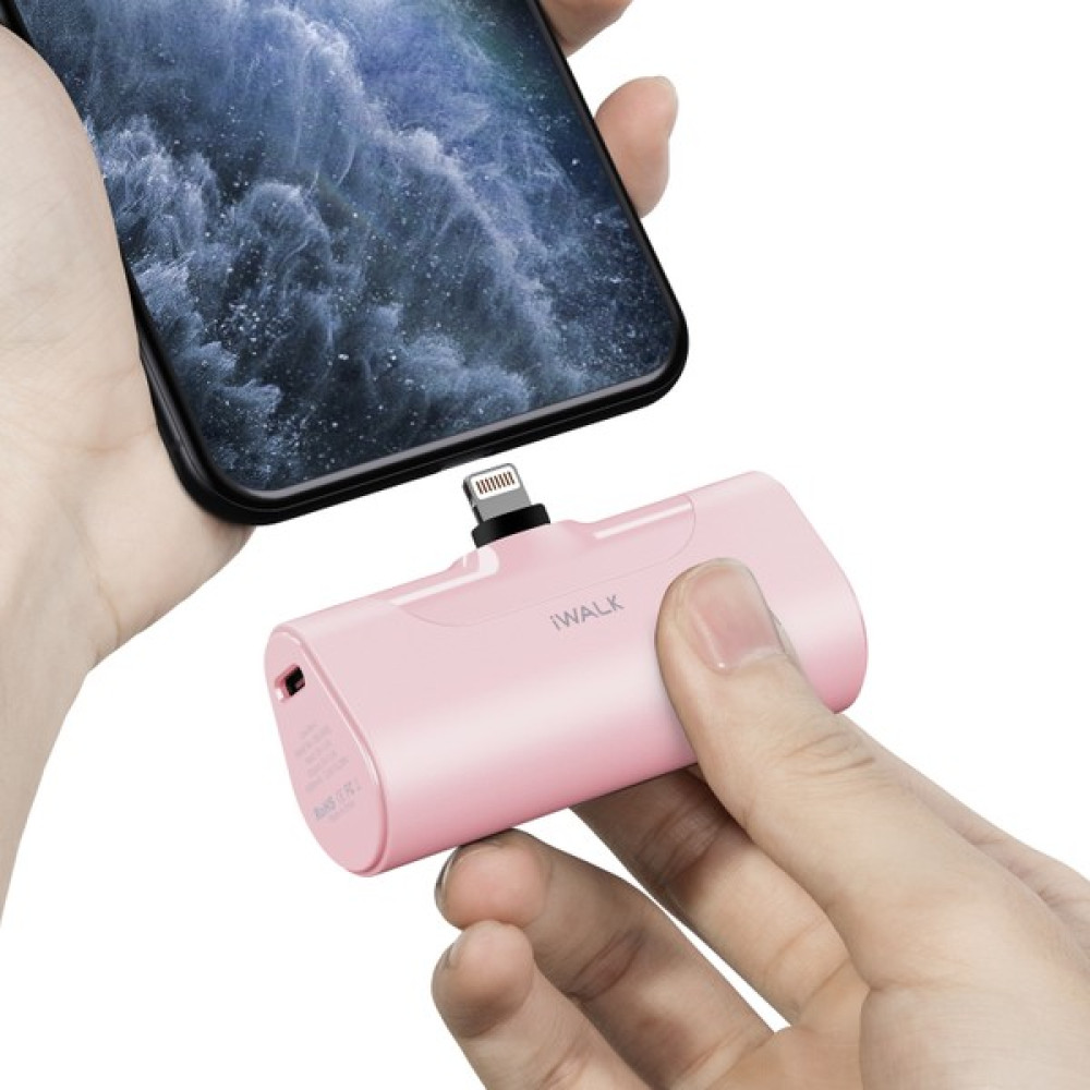 iWalk Mini Boy 2IN1(Telefon+Kulaklık) Lightning Girişli 4.500 Mah Powerbank DBL4500L - Pembe Taşınabilir Şarj Cihazı - Powerbank Fiyatı