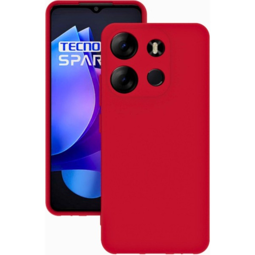 İwie Tecno Spark Go 2023 Kılıf Kamera Korumalı Silikon Rubber Arka Kapak - Kırmızı Cep Telefonu Kılıfı Fiyatı