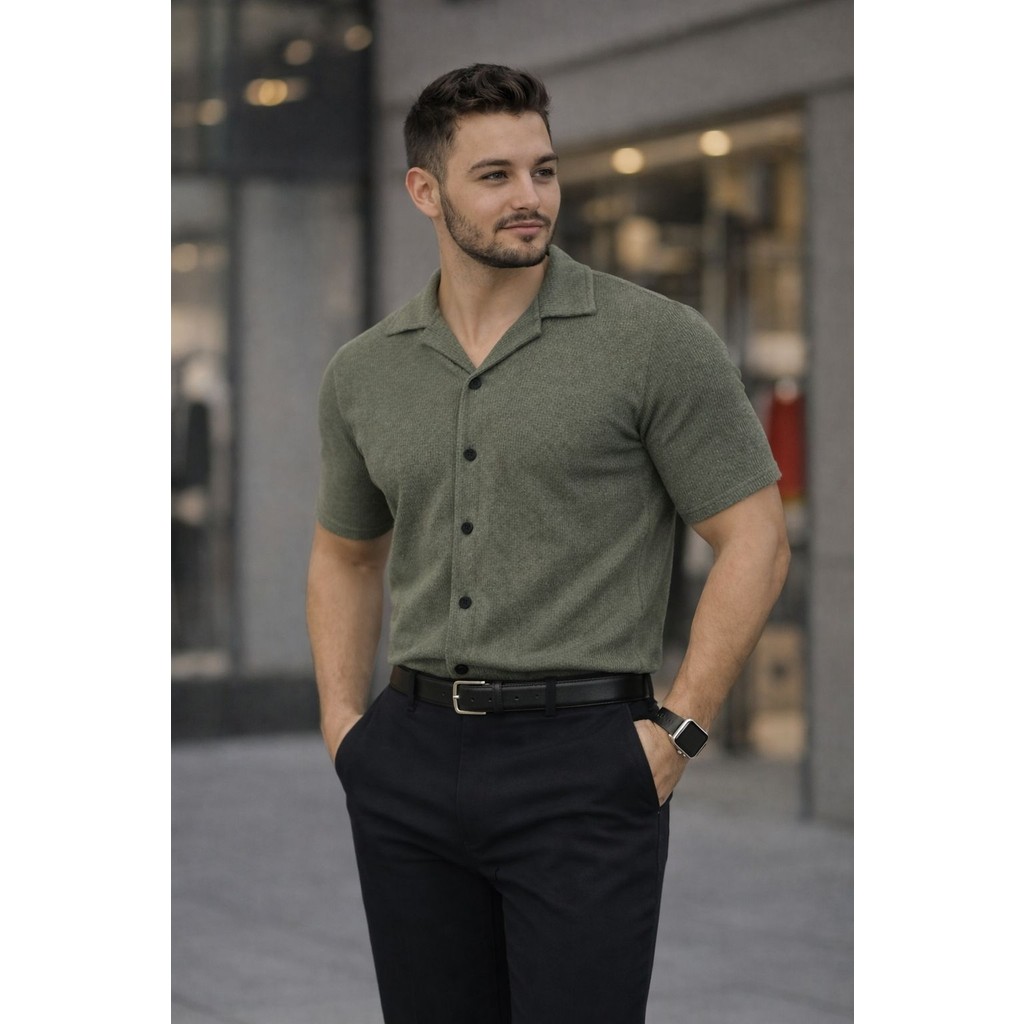 Ixir Erkek Kısa Kol Yazlık %100 Pamuk Gömlek Rahat Dokulu Terletmeyen T-Shirt Giyim & İç Giyim Fiyatı