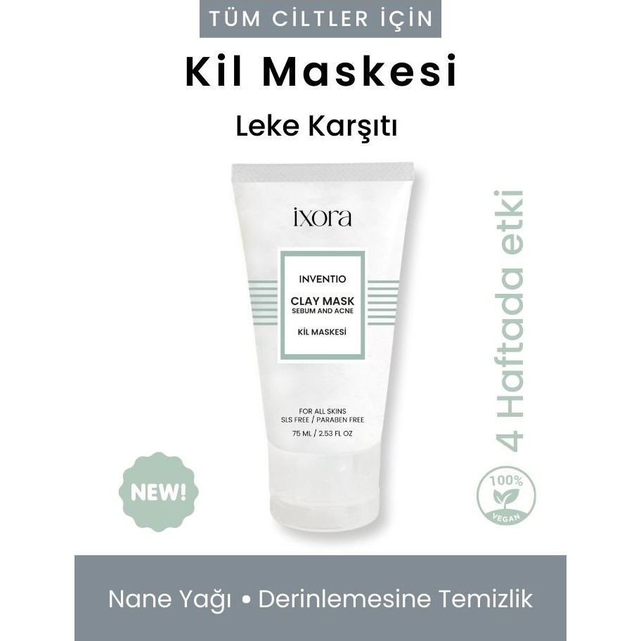Ixora Inventio Beyaz Kil Krem Yüz Maskesi 75 ml Parabensiz Gözenek Sıkılaştırıcı ve Leke Karşıtı Maskeler Fiyatı
