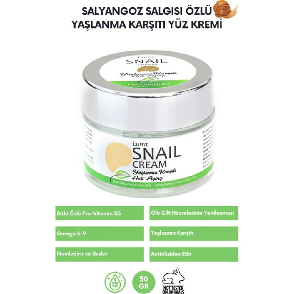 ixora Pro-Vitamin B5 ve Salyangoz Salgısı Özlü Cilt Bakım Kremi 50 gr Nemlendiriciler Fiyatı
