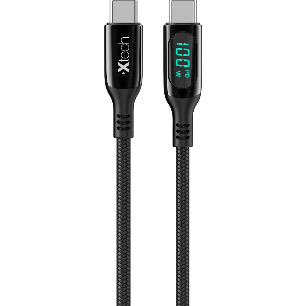 İXtech IX-UC019 Type-C To Type-C Dijital Göstergeli Şarj ve Data Kablosu Bilgisayar Çevirici ve Adaptörü Fiyatı