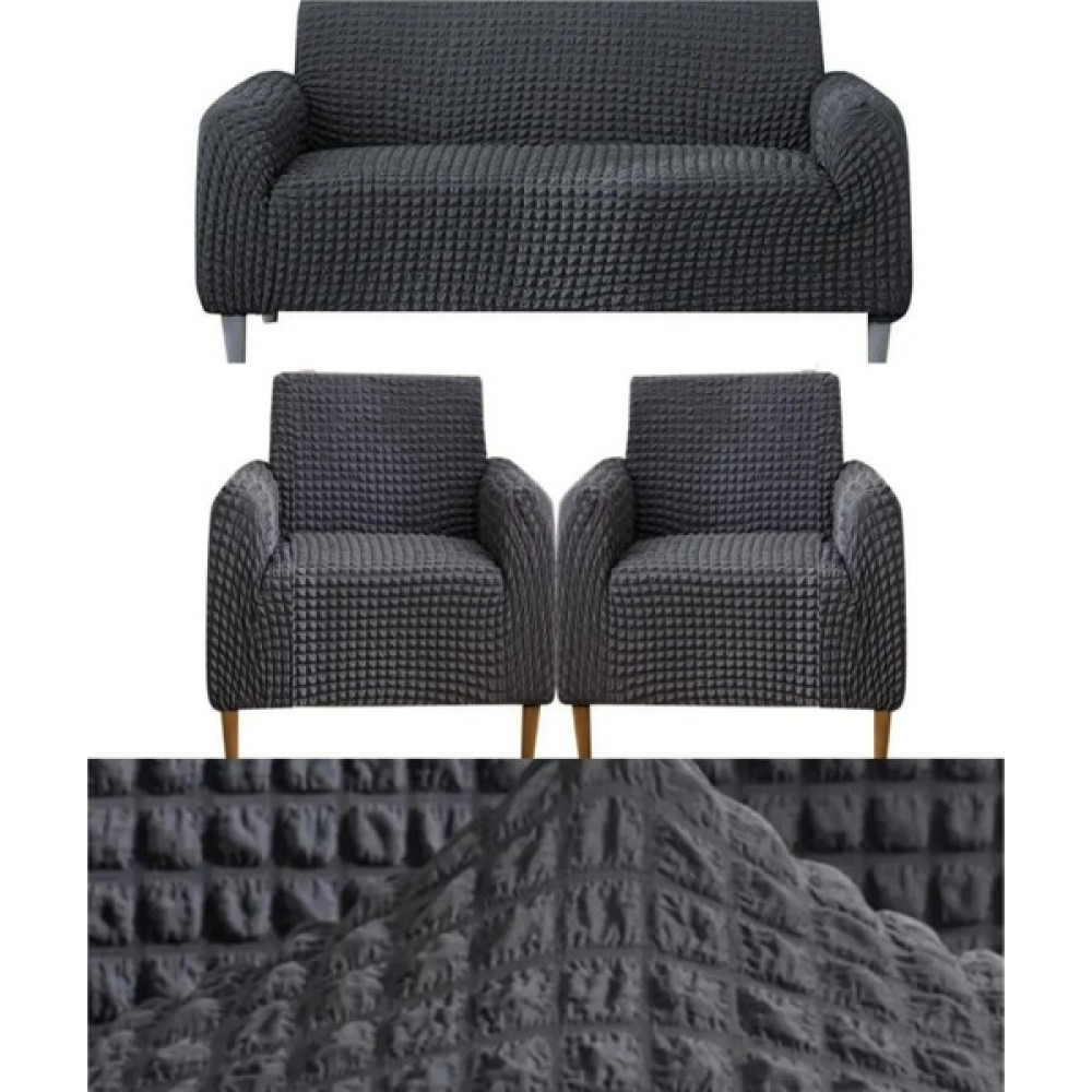 IYDGAH 311 Bürümcük Eteksiz, Lastikli, Esnek, Yıkanabilir Koltuk, Kanepe, Çekyat Takımı Örtüsü/kılıfı - Antrasit - 100 x 150 cm Koltuk & Kanepe Örtüsü Fiyatı
