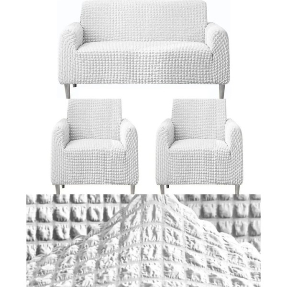 IYDGAH 311 Bürümcük Eteksiz, Lastikli, Esnek, Yıkanabilir Koltuk, Kanepe, Çekyat Takımı Örtüsü/kılıfı - Beyaz - 100 x 150 cm Koltuk & Kanepe Örtüsü Fiyatı