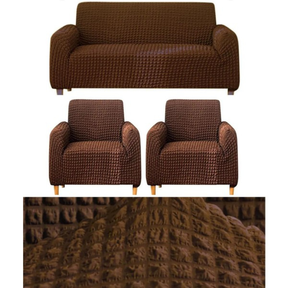 IYDGAH 311 Bürümcük Eteksiz, Lastikli, Esnek, Yıkanabilir Koltuk, Kanepe, Çekyat Takımı Örtüsü/kılıfı - Koyu Kahve - 100 x 150 cm Koltuk & Kanepe Örtüsü Fiyatı