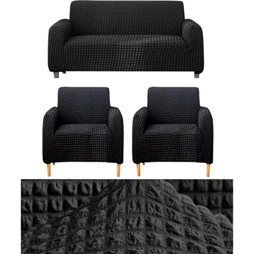 IYDGAH 311 Bürümcük Eteksiz, Lastikli, Esnek, Yıkanabilir Koltuk, Kanepe, Çekyat Takımı Örtüsü/kılıfı - Siyah - 100 x 150 cm Koltuk & Kanepe Örtüsü Fiyatı