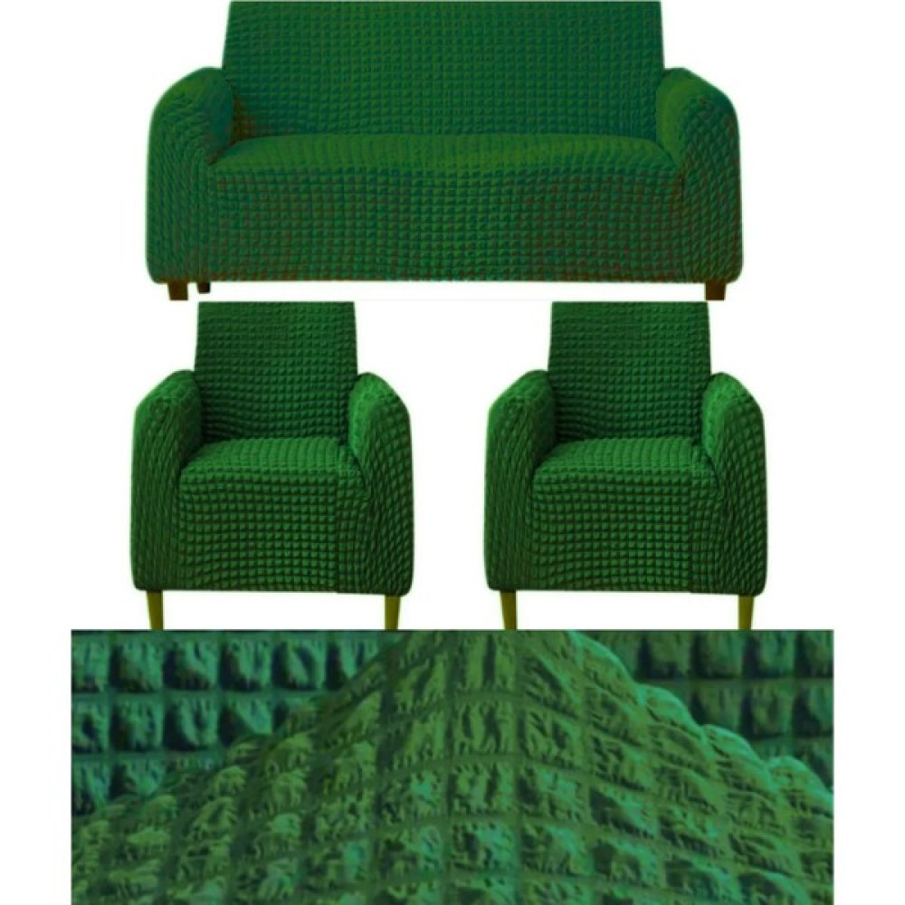 IYDGAH 311 Bürümcük Eteksiz, Lastikli, Esnek, Yıkanabilir Koltuk, Kanepe, Çekyat Takımı Örtüsü/kılıfı - Yeşil - 100 x 150 cm Koltuk & Kanepe Örtüsü Fiyatı