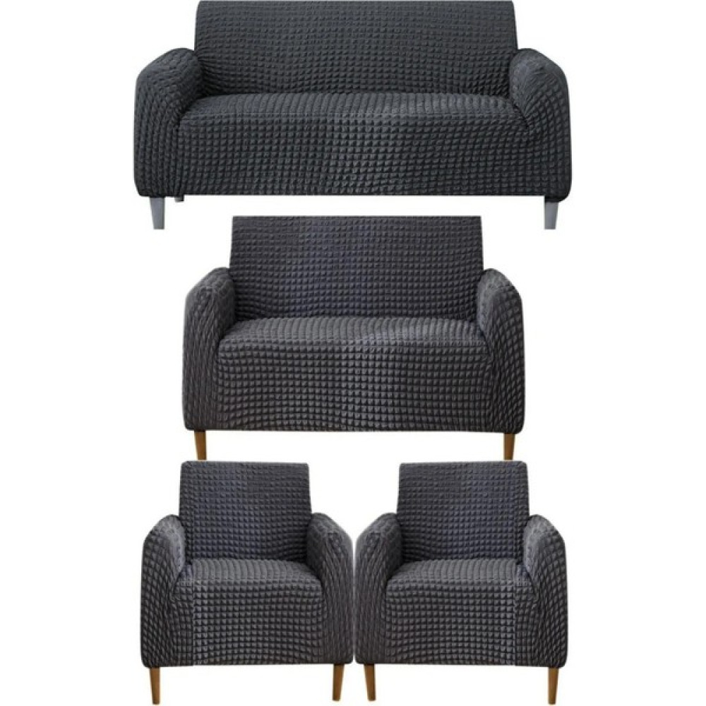 IYDGAH Bürümcük 3211 Eteksiz Koltuk Takımı Örtüsü. Lastikli, Esnek, Yıkanabilir, Kanepe, Çekyat Kılıfı - Antrasit - 100 x 150 cm Koltuk & Kanepe Örtüsü Fiyatı