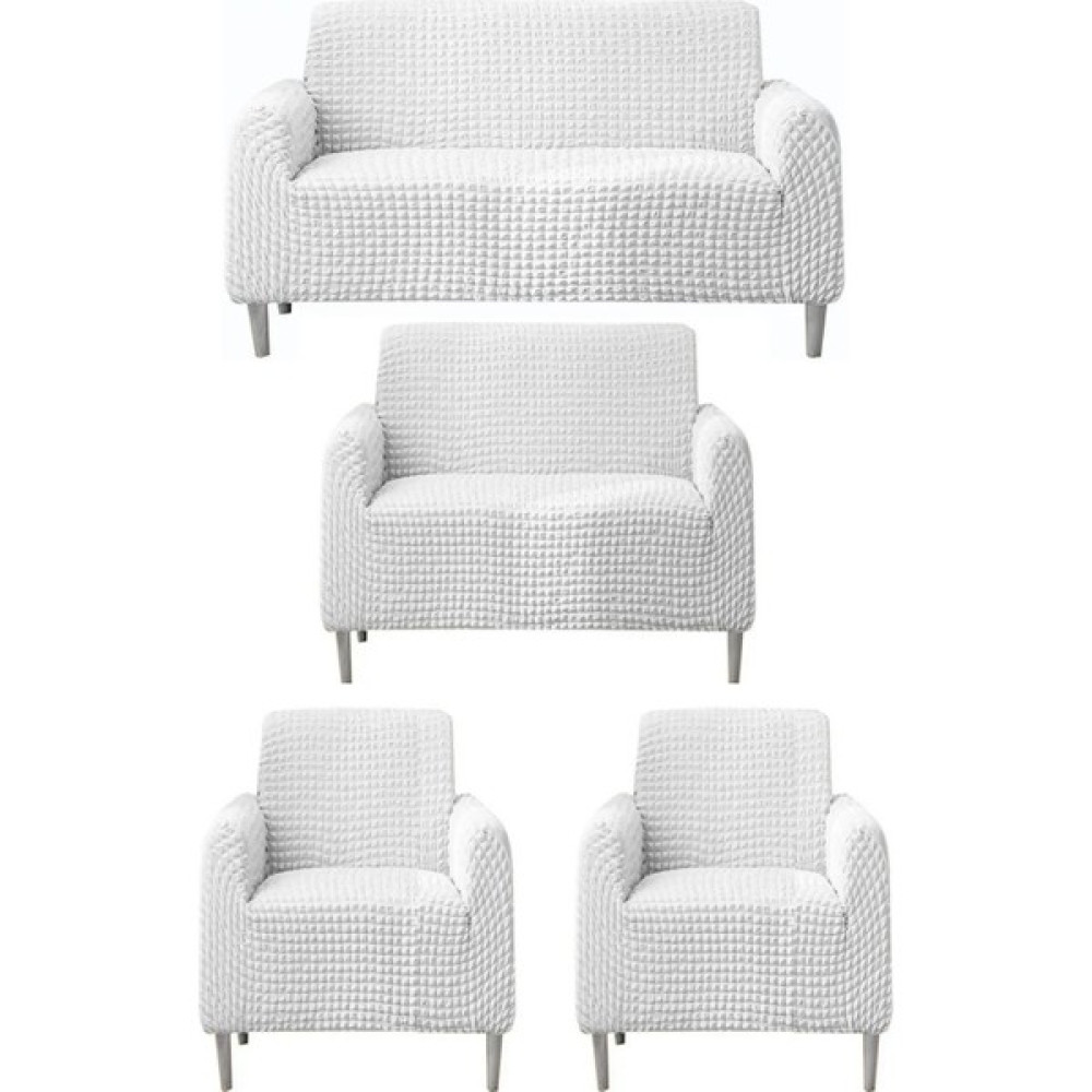 IYDGAH Bürümcük 3211 Eteksiz Koltuk Takımı Örtüsü. Lastikli, Esnek, Yıkanabilir, Kanepe, Çekyat Kılıfı - Beyaz - 100 x 150 cm Koltuk & Kanepe Örtüsü Fiyatı