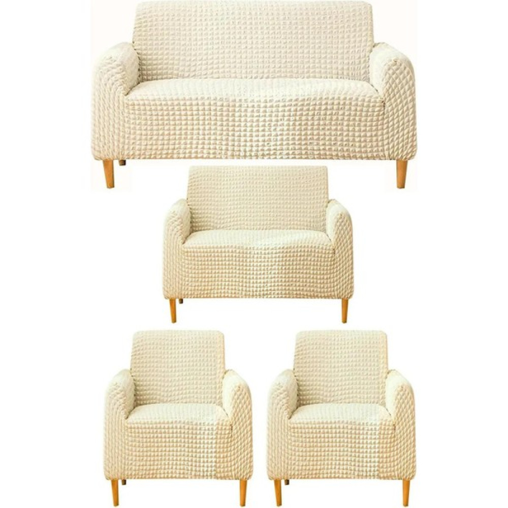 IYDGAH Bürümcük 3211 Eteksiz Koltuk Takımı Örtüsü. Lastikli, Esnek, Yıkanabilir, Kanepe, Çekyat Kılıfı - Krem - 100 x 150 cm Koltuk & Kanepe Örtüsü Fiyatı