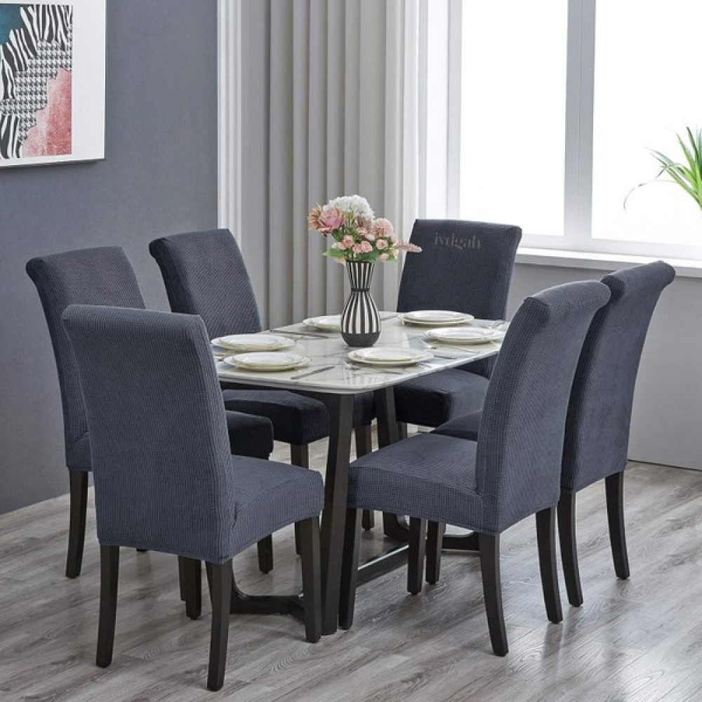 IYDGAH Sandalye Kılıfı Likralı Yıkanabilir Esnek Lastikli Bambu Sandalye Örtüsü 6 Adet Gri - 35 x 56 cm Koltuk & Kanepe Örtüsü Fiyatı