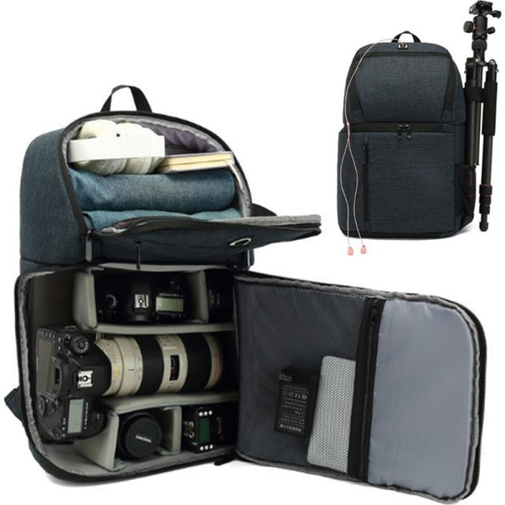 İyi Çanta Su Geçırmez Dslr Kamera Çantası Kamera Sırt Çantası Şarj ile Kulaklık Deliğı Açık Kamera Fotoğraf Çantası Laptop Içın Tripod Video Lens Ç... Çantalar Fiyatı