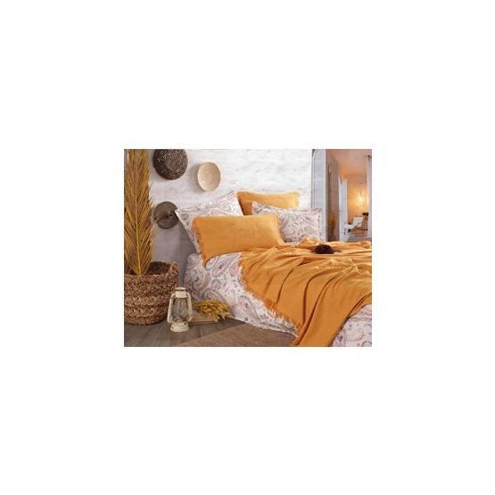 İyi Geceler İstanbul Boho Chic Çift Kişilik Hardal Pike Takımı