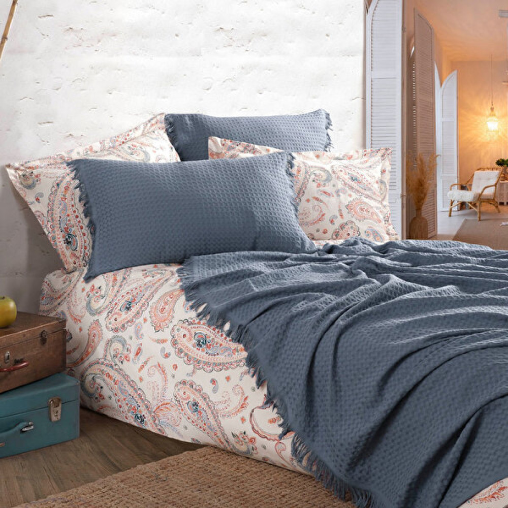 Iyi Geceler Istanbul Boho Chic Çift Kişilik Pike Takımı Cobalt Mavi Pike & Pike Takımı Fiyatı