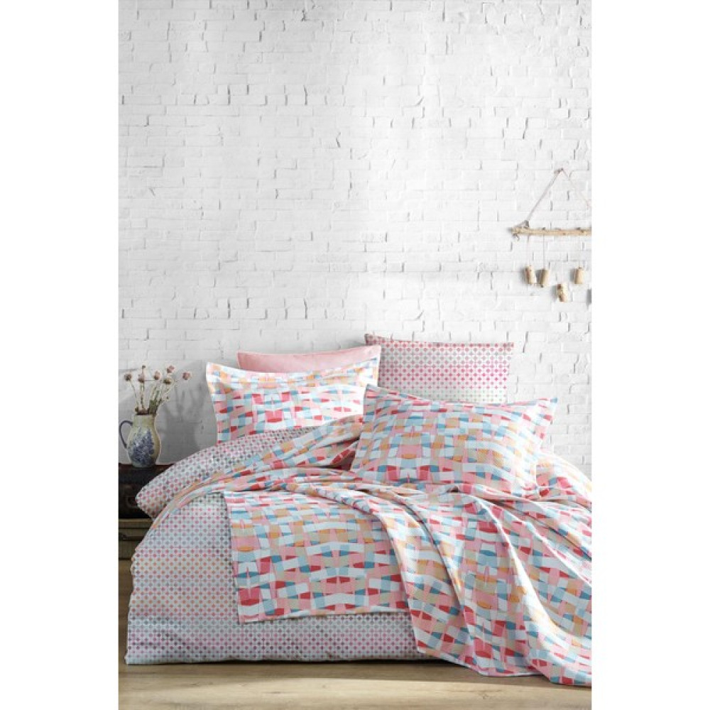 İyi Geceler İstanbul Country Çift Kişilik Nevresim Takımı - Limolida Pembe - 220 x 240 cm Yatak Örtüsü Fiyatı