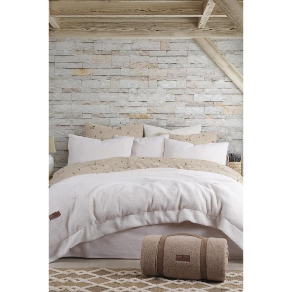 İyi Geceler İstanbul Sherwood Tek Kişilik Yatak Örtüsü Seti Ekru - 180 x 230 cm Yatak Örtüsü Fiyatı