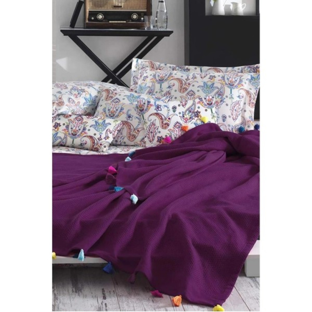 Iyi Geceler Istanbul Up Style Çift Kişilik Pike Takımı Mürdüm - Açık Mürdüm Pike & Pike Takımı Fiyatı