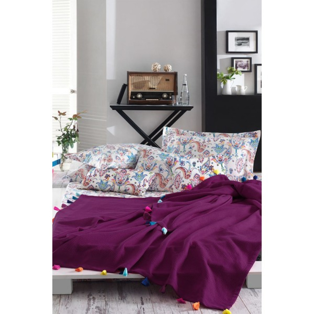 İyi Geceler İstanbul Up Style Tek Kişilik Pike Takımı Mürdüm Pike & Pike Takımı Fiyatı