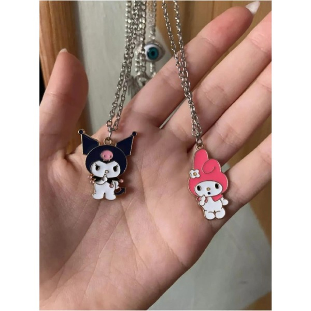 Iyi Moda Fantasy Magic Kuromi My Melody Best Friends Çiftli Kolye Bijuteri Kolye Fiyatı