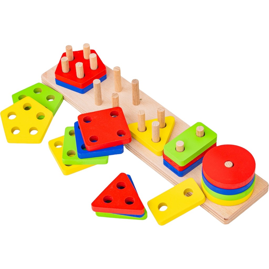 İyi Toys Ahşap 5'li Geometri Sıralama Montessori - Renkli - Ahşap Eğitici Oyuncak Fiyatı