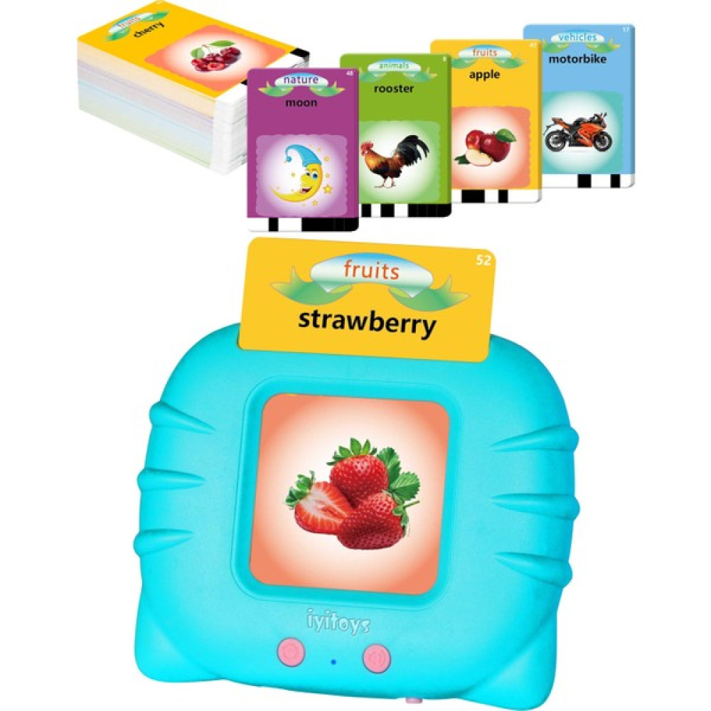 İyi Toys Ingilizce Konuşan Sesli Flash Kartlar - 112 Kart 224 Görsel - Mavi Eğitici Oyuncak Fiyatı
