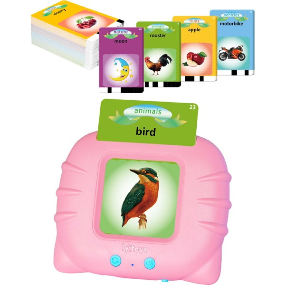 İyi Toys Ingilizce Konuşan Sesli Flash Kartlar - 112 Kart 224 Görsel - Pembe Eğitici Oyuncak Fiyatı