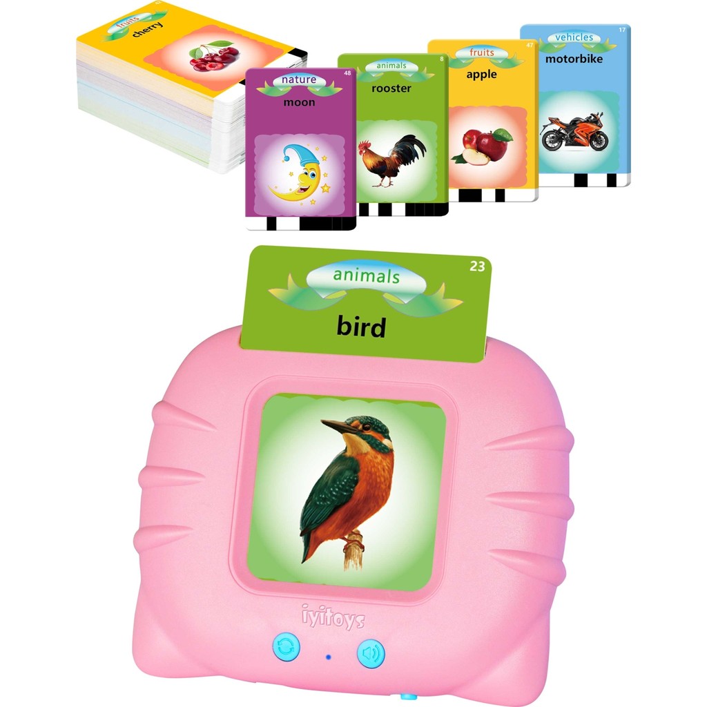 İyi Toys Ingilizce Konuşan Sesli Flash Kartlar - 112 Kart 224 Görsel - Pembe Eğitici Oyuncak Fiyatı