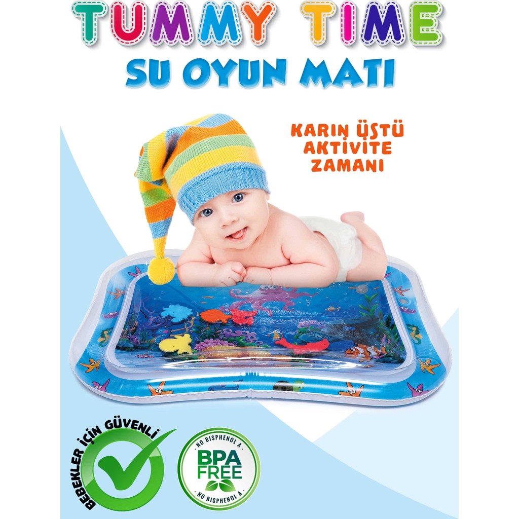 İyi Toys Tummy Time Su Oyun Matı - Bebekler Için Renkli Aktivite Matı - Mavi Eğitici Oyuncak Fiyatı