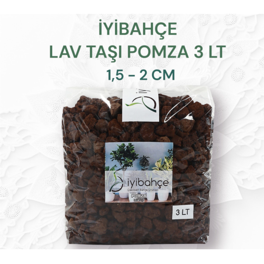 Iyıbahce Pomza Volkanik Tuf 5 Lt Koyu Renk  1,5-3 Cm Boy Bitki Fiyatı