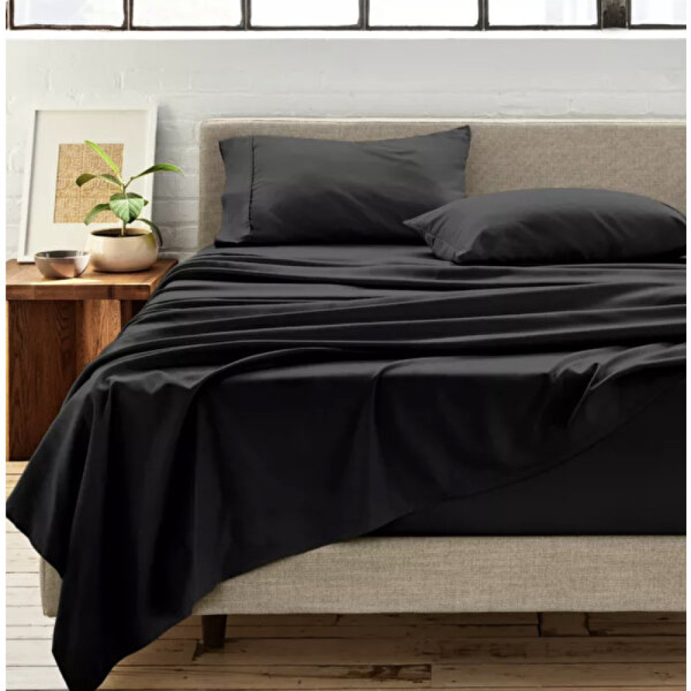 İz Concept Iz Premium Blck V2 Çift Kişilik Siyah Çarşaf Seti + Yastık Kılıfı Pamuklu Ranforce Yüksek Kalite 240 En - 240 x 260 cm Çarşaf Fiyatı