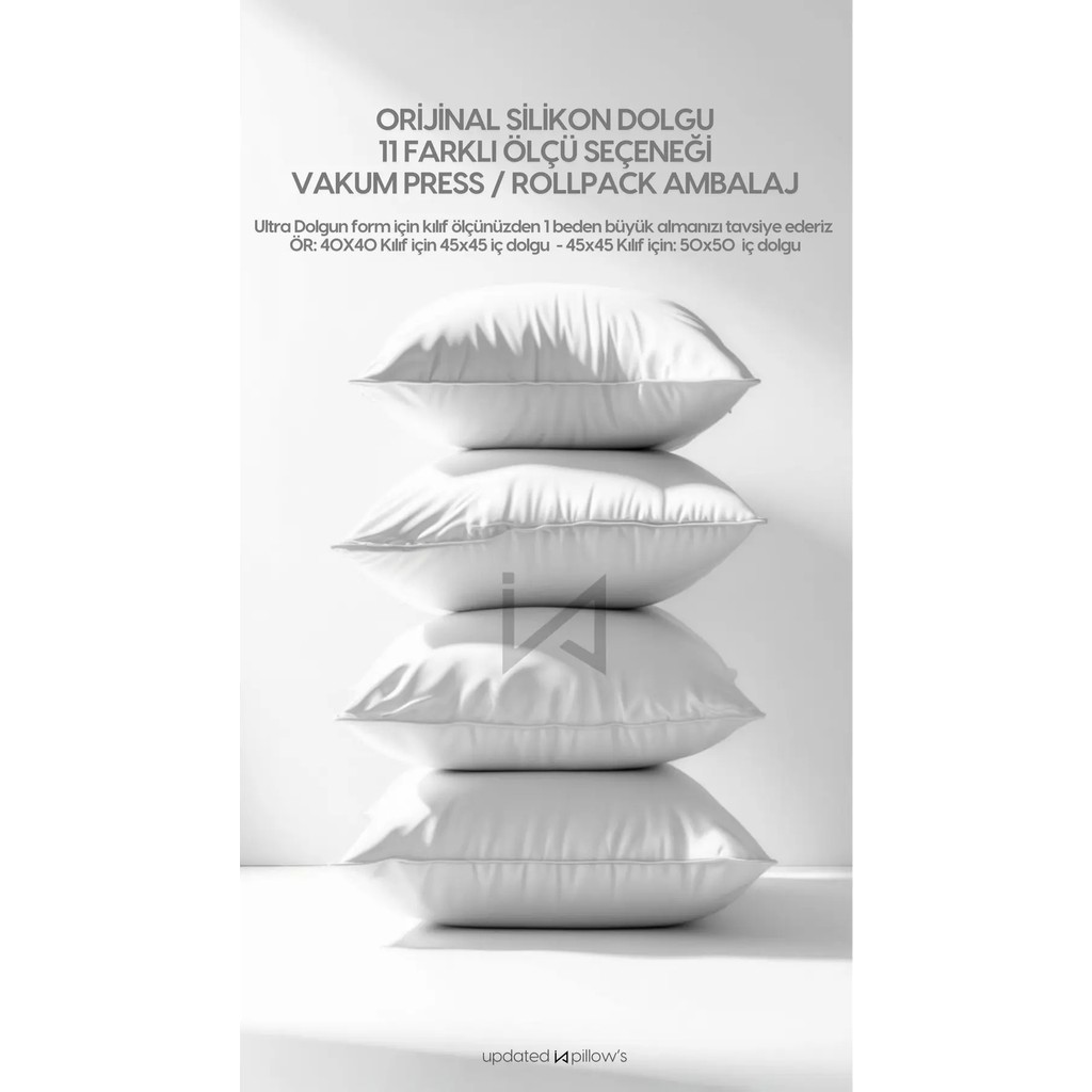 İz Home Premium Kırlent Iç Yastık 4 Adet Ultra Dolgun Elyaf Dolgulu Kırlent Yastığı Ebat Seçenekli - 35 x 35 cm - Beyaz Yastık Kılıfı Fiyatı