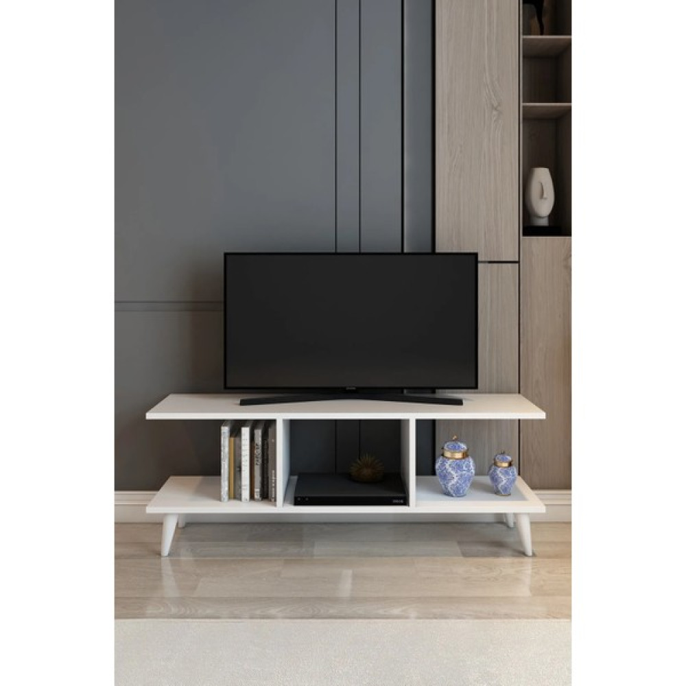 İzco Design Light Tv Ünitesi Modern Kapaksız 120 cm Tv Sehpası - Beyaz Tv Ünitesi / Sehpası Fiyatı