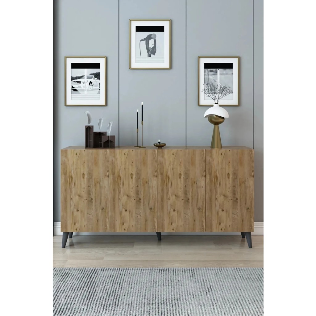 İzco Design Paris 150 cm 4 Kapaklı Konsol – Modern Suntalam Konsol | Şık ve Fonksiyonel Depolama Dolabı - Çam SSD / Solid State Drive Fiyatı
