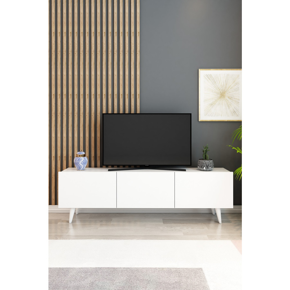 izcodesign Ice Tv Ünitesi 150 cm 3 Kapaklı Tv Sehpası Beyaz Tv Ünitesi / Sehpası Fiyatı