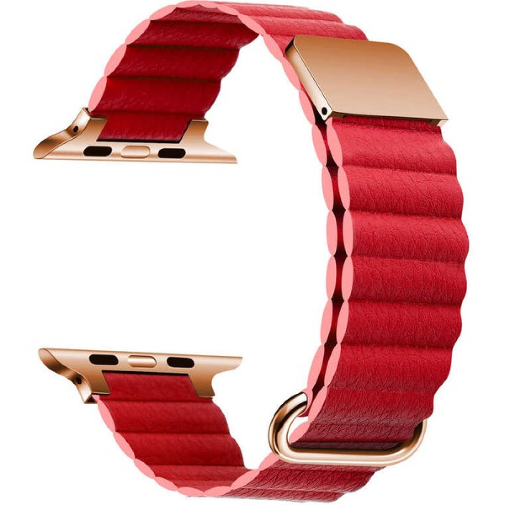 İzel Aksesuar Apple Watch Ultra 49MM Krd-78 Pu Deri Kordon Strap Kayış - Kırmızı Giyilebilir Teknoloji Aksesuarları Fiyatı