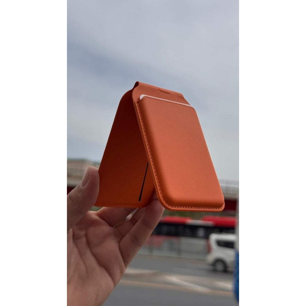 İzel Aksesuar Magsafe Mıknatıslı Stantlı Premium Kartlık Cüzdan Magsafe Özellikli Kılıf ve Cihazlar Için Uyumlu - Turuncu Diğer Fiyatı