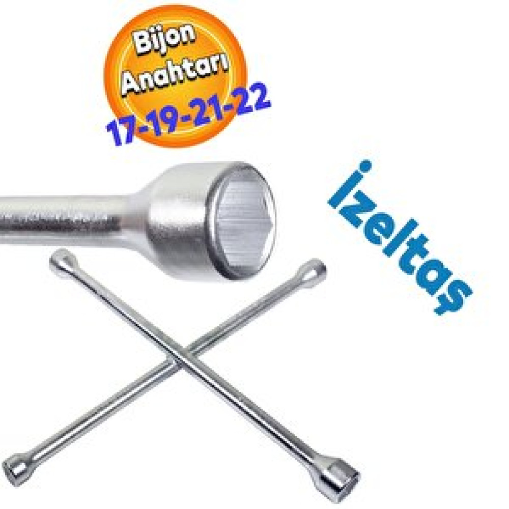 İzeltaş İstavroz Tip 4'lü Bijon Anahtarı 17x19x21x22 Mm Bijon Anahtarı Fiyatı