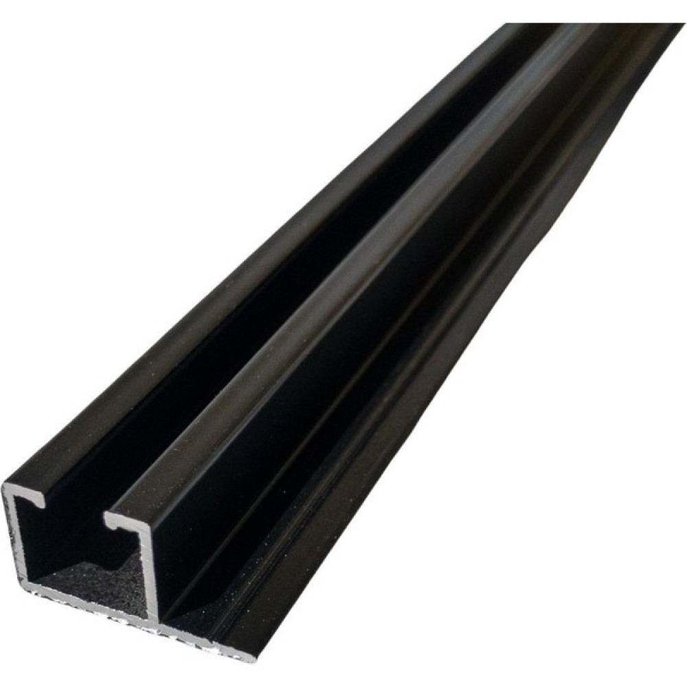 İzen Tek Kanallı Yan Çıtalı Alüminyum Perde Rayı (25MM) Tekli Korniş - 90 cm - Siyah Perde Aksesuarı Fiyatı