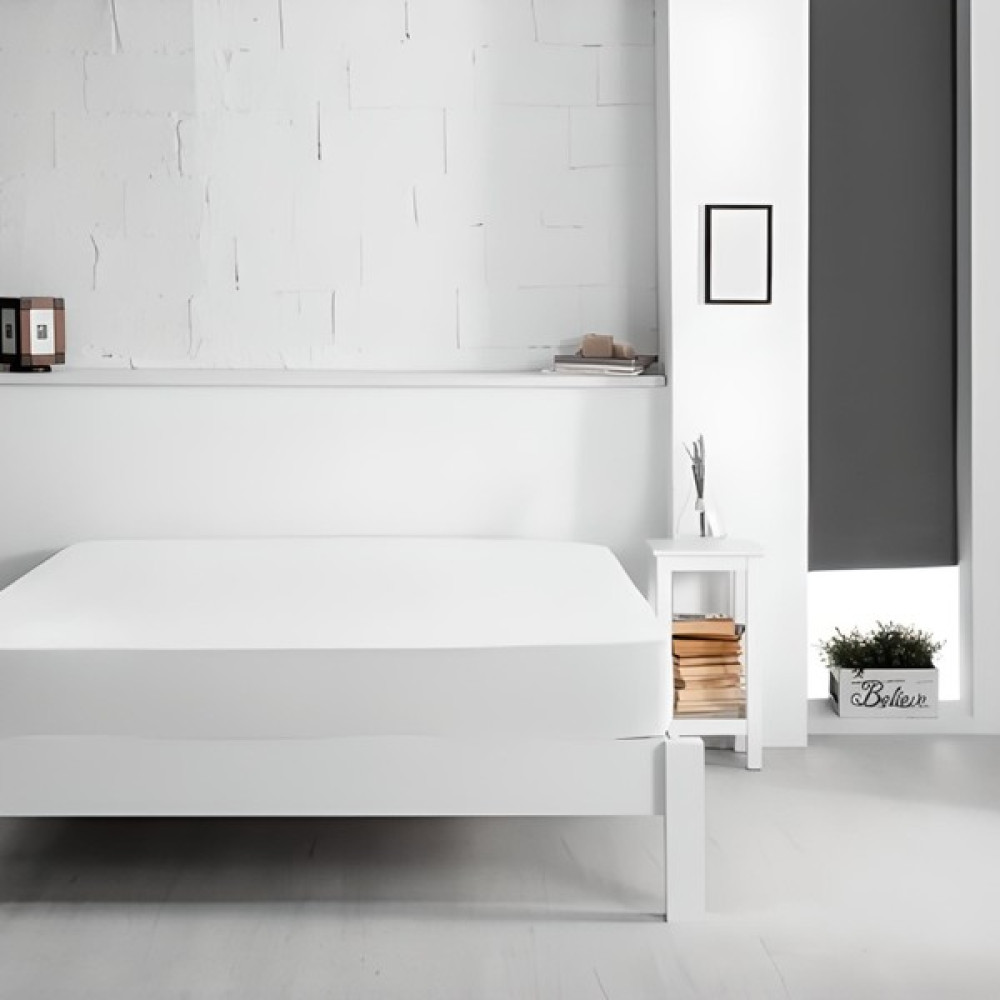 İzgi Concept Premium Fitted Çift Kişilik %100 Pamuk Sıvı Su Geçirmez Yatak Alezi Koruyucu Ölçü Seçenekli Lastikli - 160 x 200 x 24 cm - Beyaz Alez / Yatak Koruyucu Fiyatı
