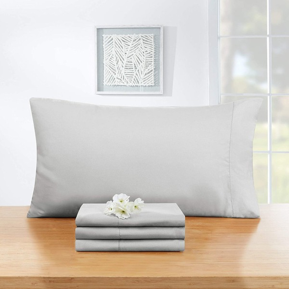 Izgi Concept Tekli Doğal Pamuk Yastık Kılıfı %100 Pamuk Gizli Fermuarlı (Tekli - 50X70) - 50 x 70 cm - Açık Gri Yastık Kılıfı Fiyatı