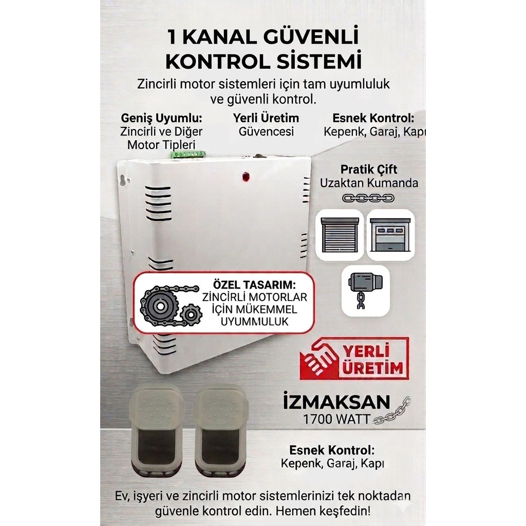 İzmaksan 1700 Watt 1 Kepenk Için Zincirli Motorlu Güç Kaynağı Diğer Fiyatı